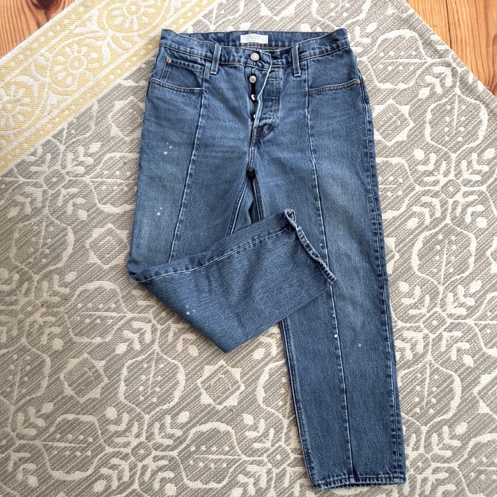 Levi’s straight button-fly jeans W 29 splatter paint